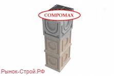 Дождеприёмный колодец секционный CompoMax ДК-30.38.44-П-C полимербетонный