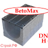 Лоток водоотводный BetoMax ЛВ-50.64.61-Б бетонный с решёткой щелевой чугунной ВЧ (комплект)