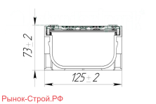 Комплект лоток водоотводный пластиковый с пластиковой решеткой кл. А  ЛВ-10,14,07-ПП  08818